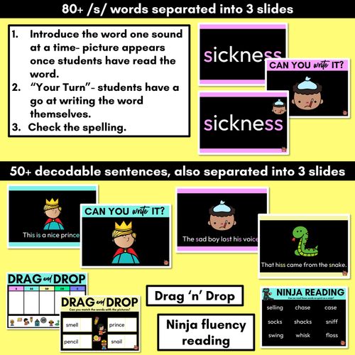 Resource preview 3 for Consonant Sound S PowerPoint - S SS C CE SE