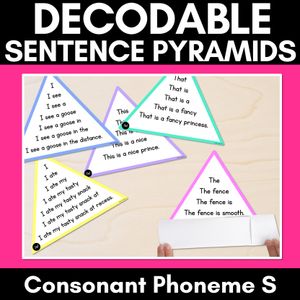 CONSONANT PHONEME R WORDS - Decodable Sentence Pyramids - Phonics Fluency