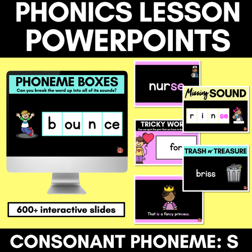 Resource preview 7 for Phonics Powerpoints - Consonant Sounds Bundle