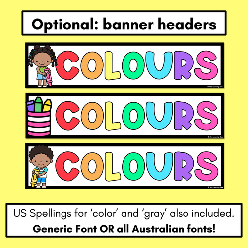 Resource preview 2 for Crayon Colour Posters - Colour Classroom Display - All Australian Fonts