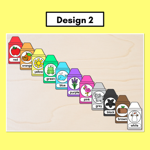 Resource preview 4 for Crayon Colour Posters - Colour Classroom Display - All Australian Fonts