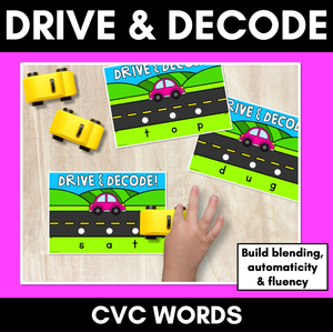 Blending CVC Words with Cars - Drive & Decode