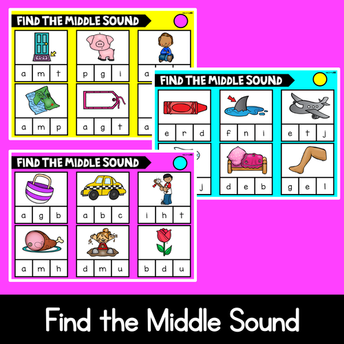 Resource preview 3 for Digital Phonics Slides for CVC Words - Beginning, Middle & End Sounds