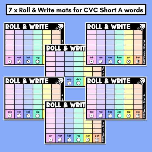 Resource preview 2 for ROLL & WRITE PHONICS ACTIVITY MATS - CVC Short A Words