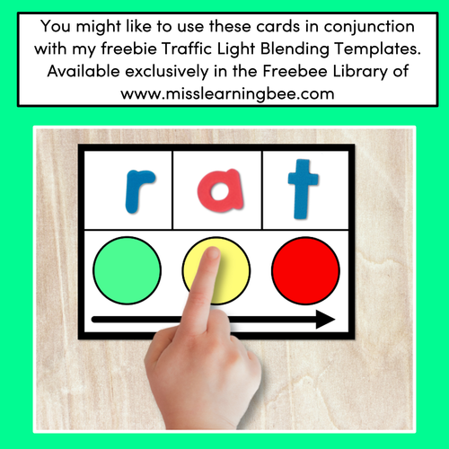 Resource preview 3 for CVC Word Picture Cards with Sound Buttons - STRETCH & BLEND WITH SLINKIES