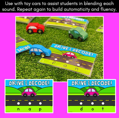 Resource preview 3 for Blending CVC Words with Cars - Drive & Decode