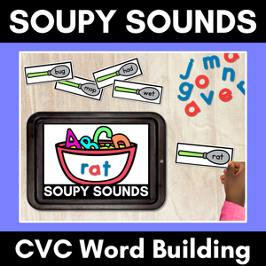 CVC Word Building Phonics Game - SOUPY SOUNDS