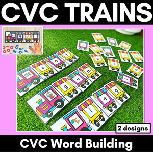 CVC WORD BUILDING TRAINS - Kindergarten Phonics Game