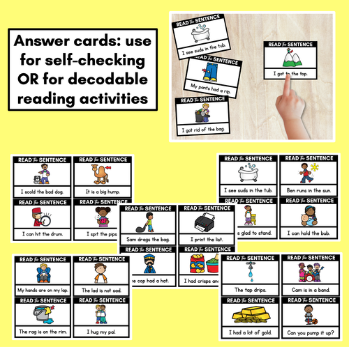 Resource preview 3 for Decodable CVC Sentences - Read, Match & Write Set 2 - CVC Words