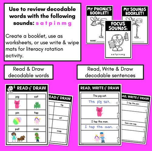 Resource preview 2 for CVC Worksheets FREEBIE - PHONICS REVIEW for Kindergarten Set 1