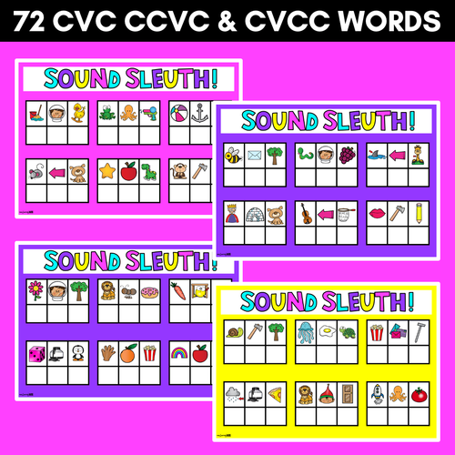 Resource preview 2 for DIGITAL MYSTERY CVC WORDS - Kindergarten Digital Phonics Activity