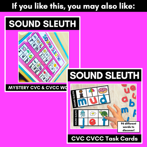 Resource preview 4 for DIGITAL MYSTERY CVC WORDS - Kindergarten Digital Phonics Activity