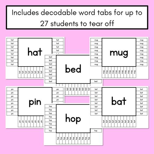 Resource preview 3 for READ THE ROOM - Decodable Words Phonics Activity - CVC Mixed Words