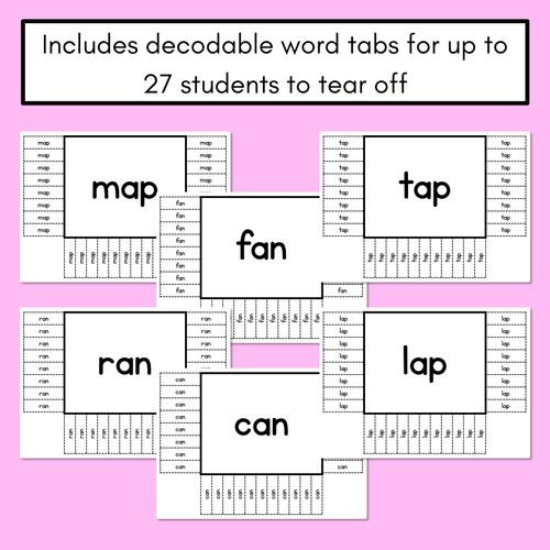 Resource preview 3 for READ THE ROOM - Decodable Words Phonics Activity - CVC Short A Words