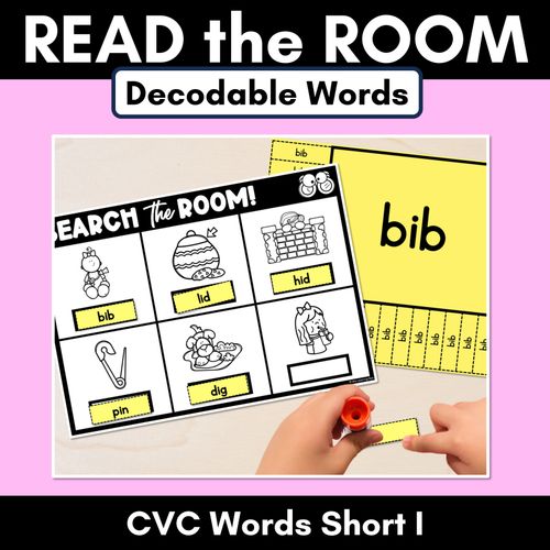 Resource preview 4 for Read the Room CVC Words Bundle