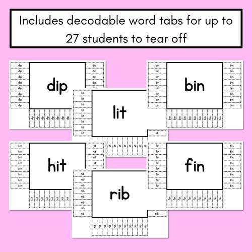 Resource preview 3 for READ THE ROOM - Decodable Words Phonics Activity - CVC Short I Words