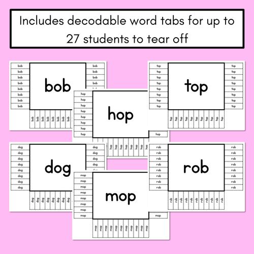 Resource preview 3 for READ THE ROOM - Decodable Words Phonics Activity - CVC Short O Words