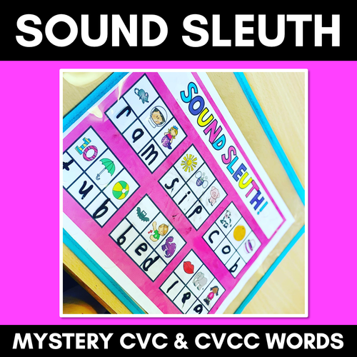 Resource preview 4 for MYSTERY CVC WORD - Digital and Print Task Card Phonics Bundle