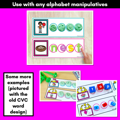 Resource preview 2 for Decodable Word Building Cards - CVCC CCVC Words Activity