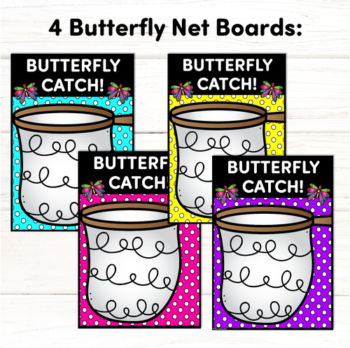 Resource preview 4 for CVCC CCVC CCVCC Words Phonics Game for Kindergarten - Butterfly Catch