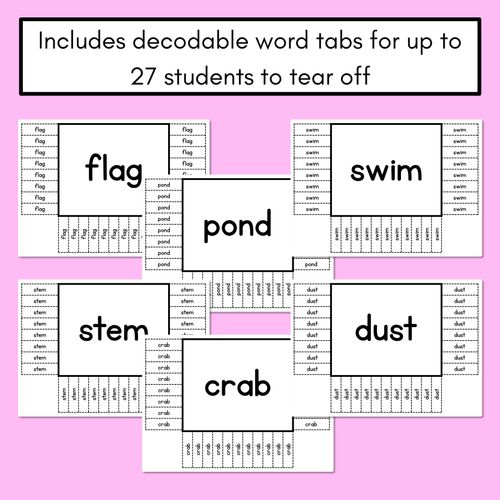 Resource preview 3 for READ THE ROOM - Decodable Words Phonics Activity - CVCC CCVC Mixed Words