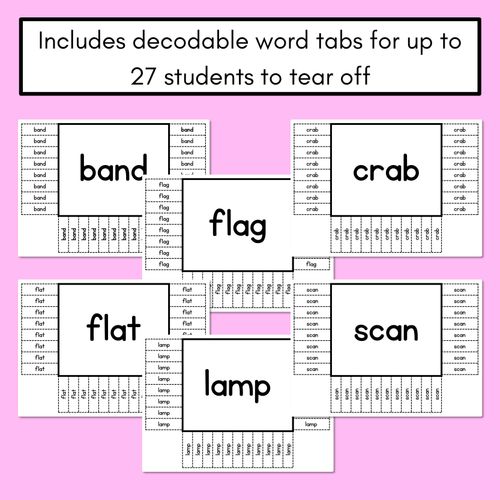 Resource preview 3 for READ THE ROOM - Decodable Words Phonics Activity - CVCC CCVC Short A Words