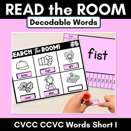 Resource preview 1 for READ THE ROOM - Decodable Words Phonics Activity - CVCC CCVC Short I Words