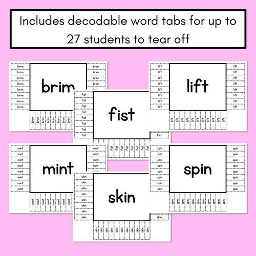 Resource preview 3 for READ THE ROOM - Decodable Words Phonics Activity - CVCC CCVC Short I Words