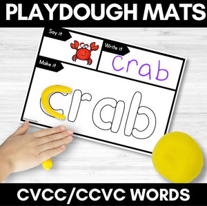 CVCC CCVC Word Playdoh Mats