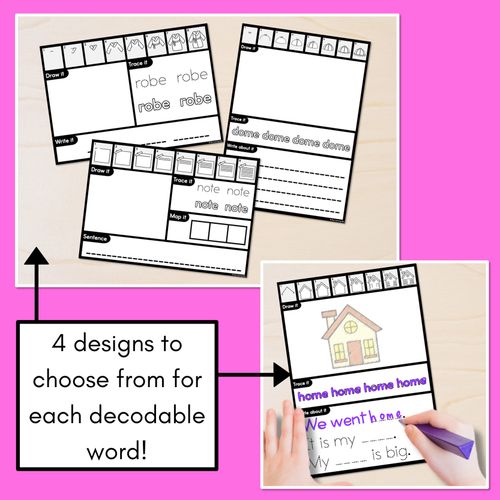 Resource preview 2 for PHONICS DECODABLE DIRECTED DRAWINGS - CVCe Words Long O