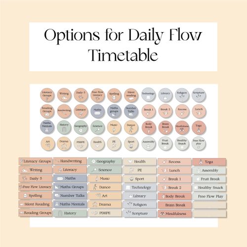 Resource preview 2 for Daily Flow Timetable Pack