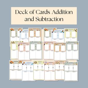 Deck of Cards Addition and Subtraction