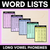 1 for Decodable Word Lists - Long Vowel Sound Word Lists