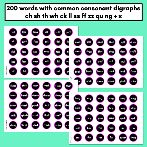 Resource preview 4 for Noughts and Crosses DECODABLE Templates for Kmart Wooden Game