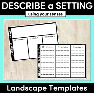 Describe A Setting Landscape Templates- BLANK