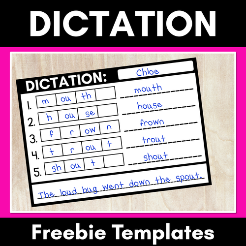 Resource preview 1 for Phonics Dictation Templates