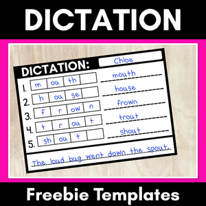 Phonics Dictation Templates