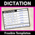 1 for Phonics Dictation Templates