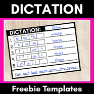 Phonics Dictation Templates - Mrs Learning Bee