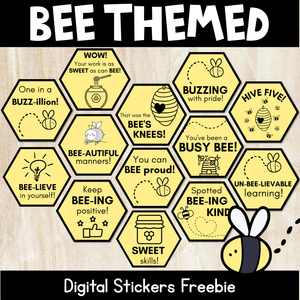 Bee-Theme Digital Stickers