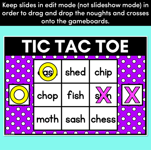 Resource preview 2 for DIGITAL TIC TAC TOE for Consonant Digraphs - Digital Phonics Game for PowerPoint