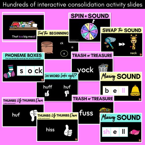 Resource preview 4 for Consonant Digraphs Phonics Powerpoint - LL SS FF ZZ CK