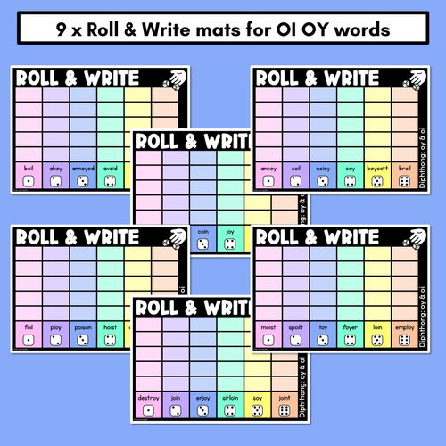 Resource preview 2 for ROLL & WRITE PHONICS ACTIVITY MATS - DIPHTHONG OI OY words