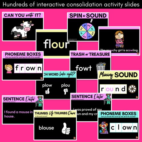 Resource preview 4 for Diphthongs - OW Sound Powerpoint