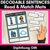 6 for Dipthongs Decodable Sentence Activities COMPLETE BUNDLE