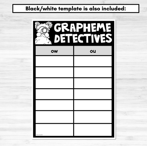 Resource preview 4 for Ow Sound Words Game -  Grapheme Detectives