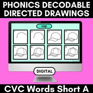 DIGITAL PHONICS DECODABLE DIRECTED DRAWINGS - CVC Words Short A