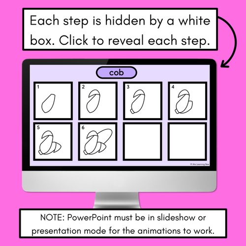 Resource preview 3 for DIGITAL PHONICS DECODABLE DIRECTED DRAWINGS - CVC Words Short O