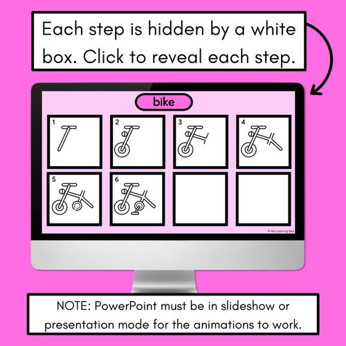 Resource preview 3 for DIGITAL PHONICS DECODABLE DIRECTED DRAWINGS - CVCe Words Long I