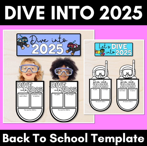 Resource preview 1 for Dive into 2025 - Editable Back to School Display Templates